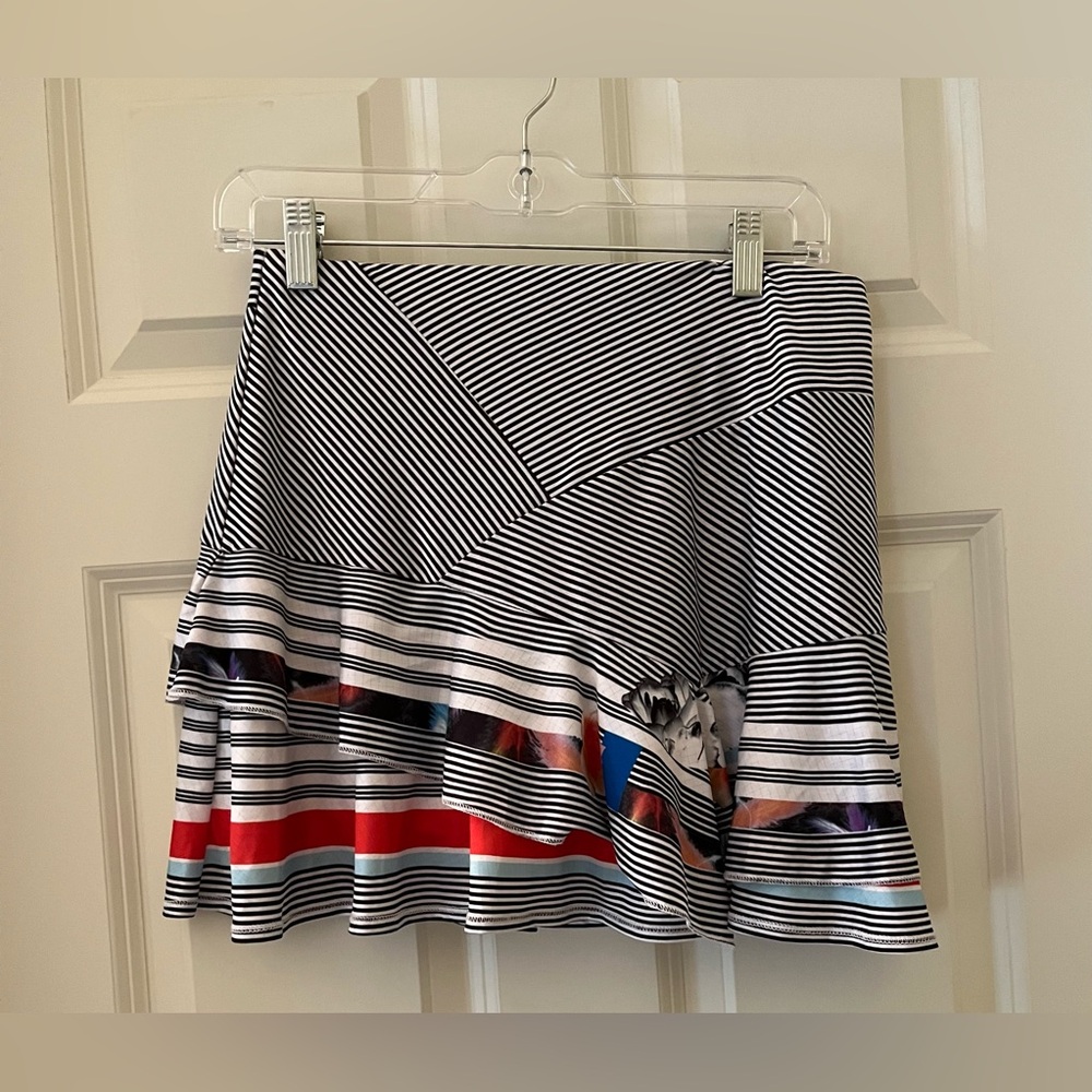 Lucky in Love Bloomy Love in Bloom Golf Skirt Skort Pickleball Tennis Stripes S